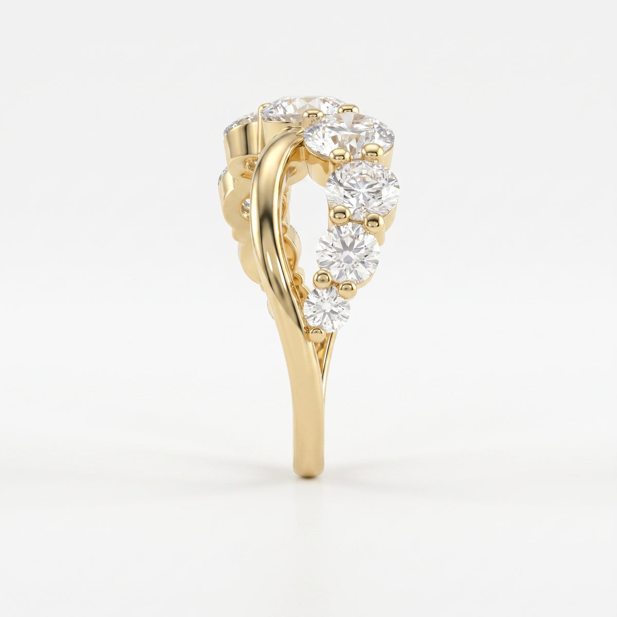 Round Brilliant Cut 9-Stone Diamond Ring