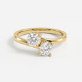 Toi et Moi Ring with Two Round Brilliant Diamonds