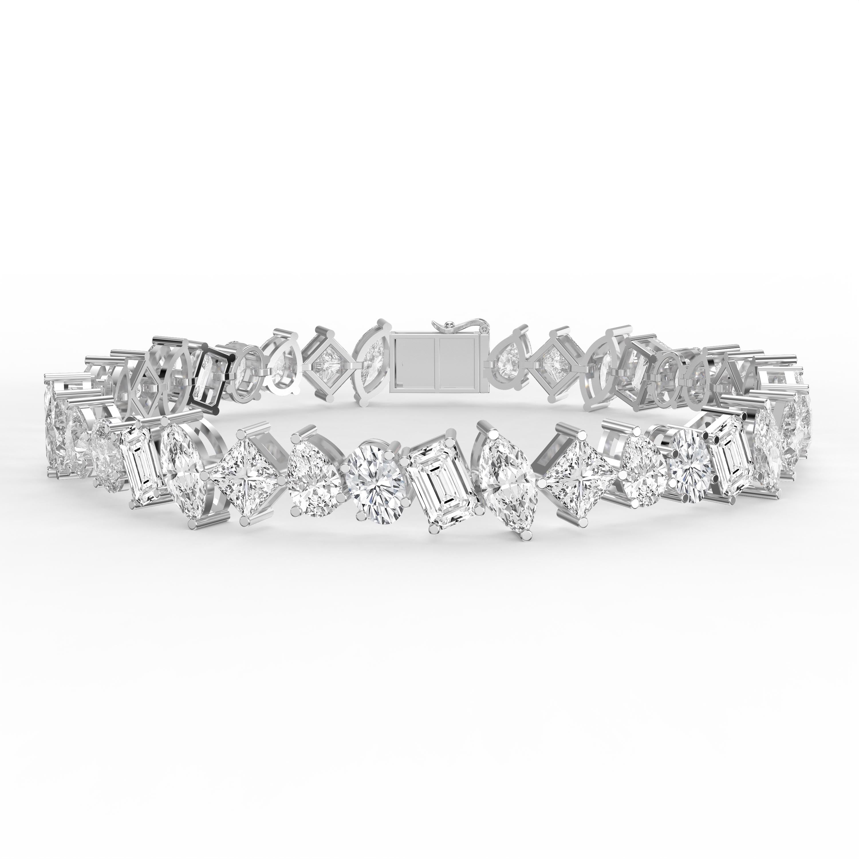 Luxury Multi Shape Diamond Fashion Bracelet
