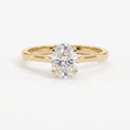 Classic Oval Shape Diamond Solitaire Engagement Ring