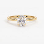 Classic Oval Shape Diamond Solitaire Engagement Ring