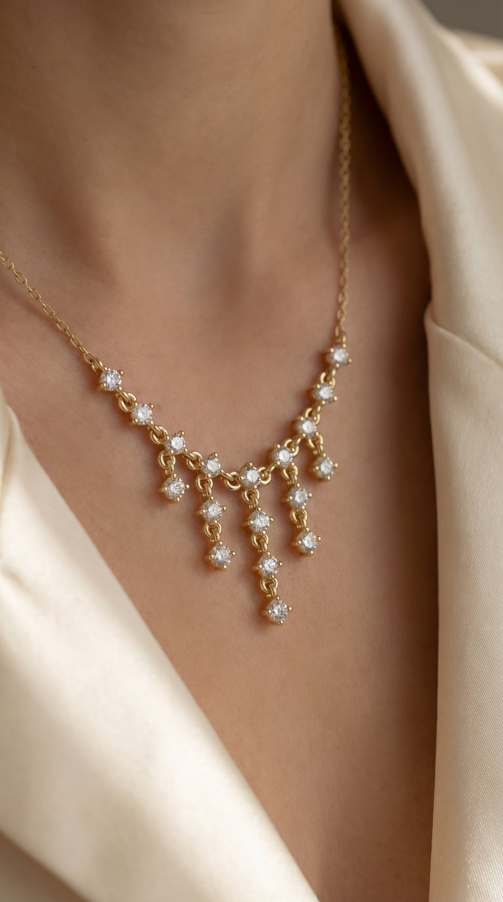 Casual Luxury Round Diamond Fashion Necklace
