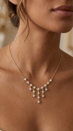 Casual Luxury Round Diamond Fashion Necklace