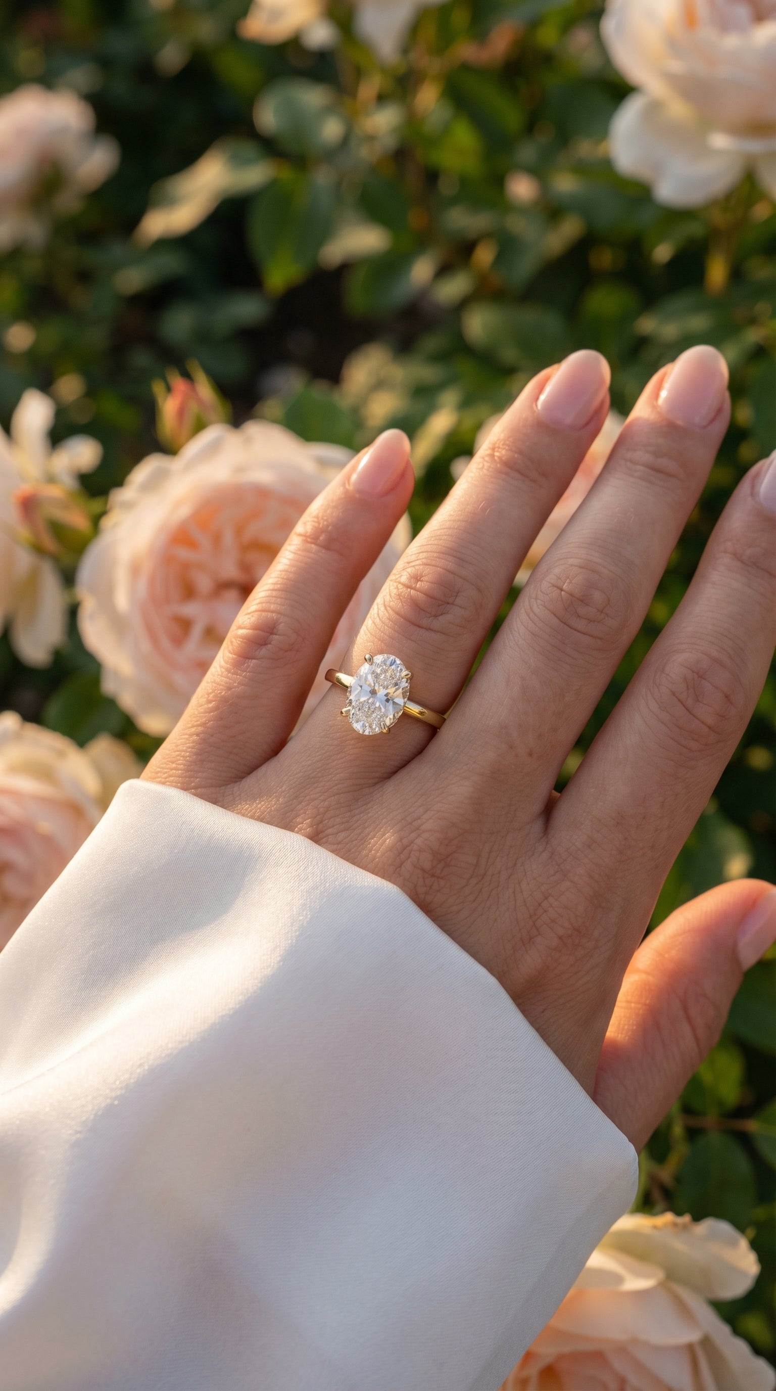 Vellore Aura Oval Hidden Halo Ring