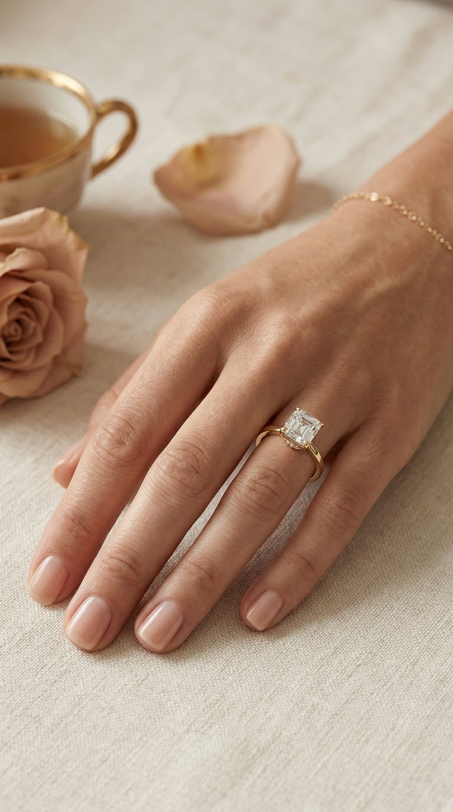 Axis Veil Asscher Ring