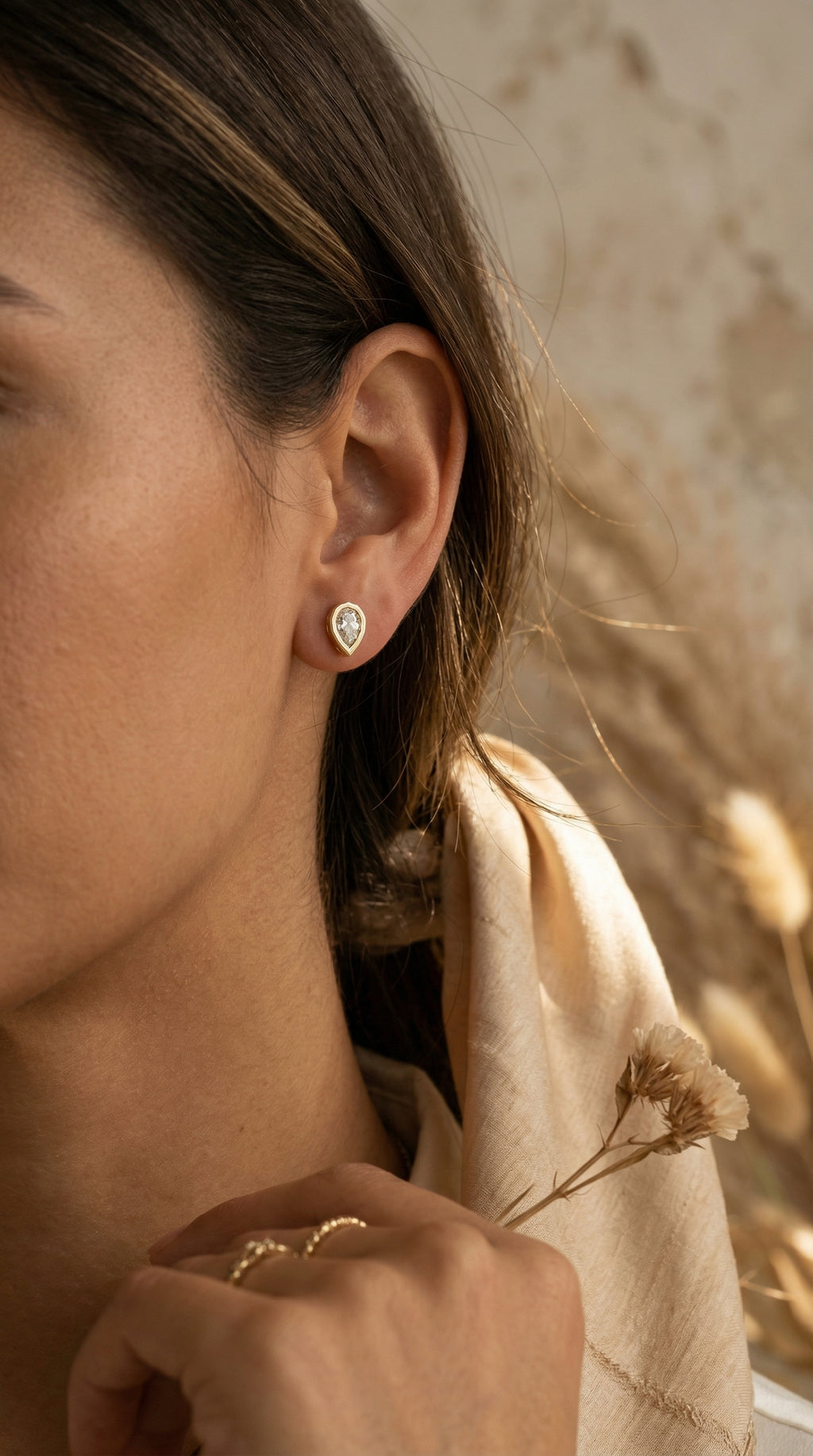 Bezal Bloom Diamond Earring Stud