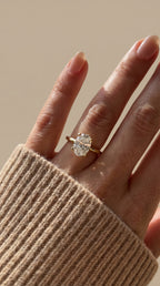 Classic Oval Shape Diamond Solitaire Engagement Ring