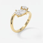 Toi et Moi Pear & Round Diamond Fashion Ring