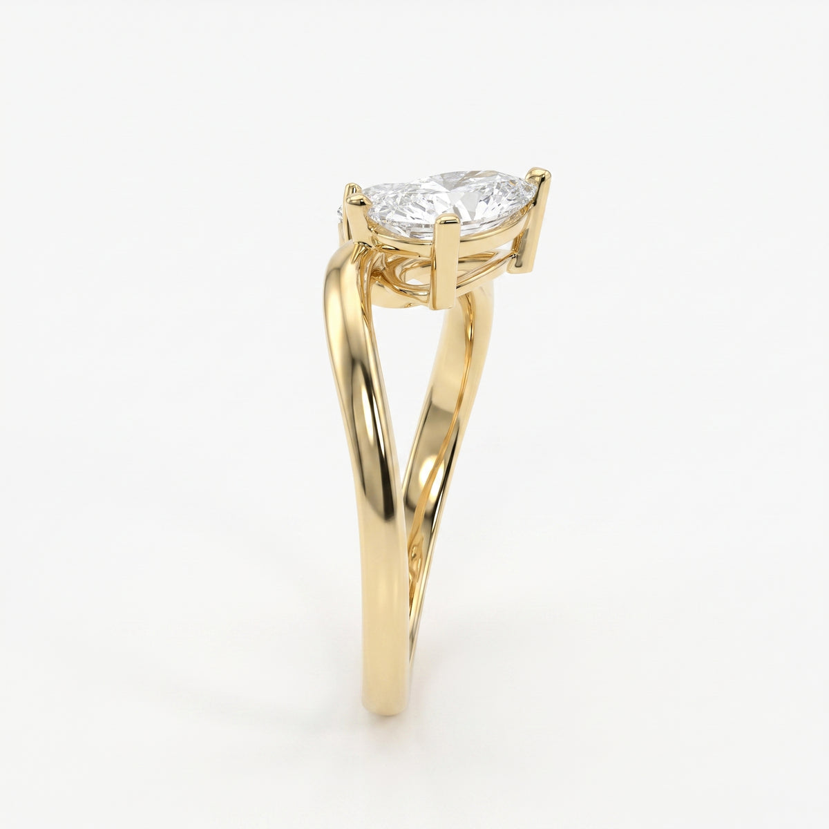Toi et Moi Pear & Round Diamond Fashion Ring