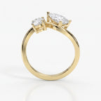 Toi et Moi Pear & Round Diamond Fashion Ring