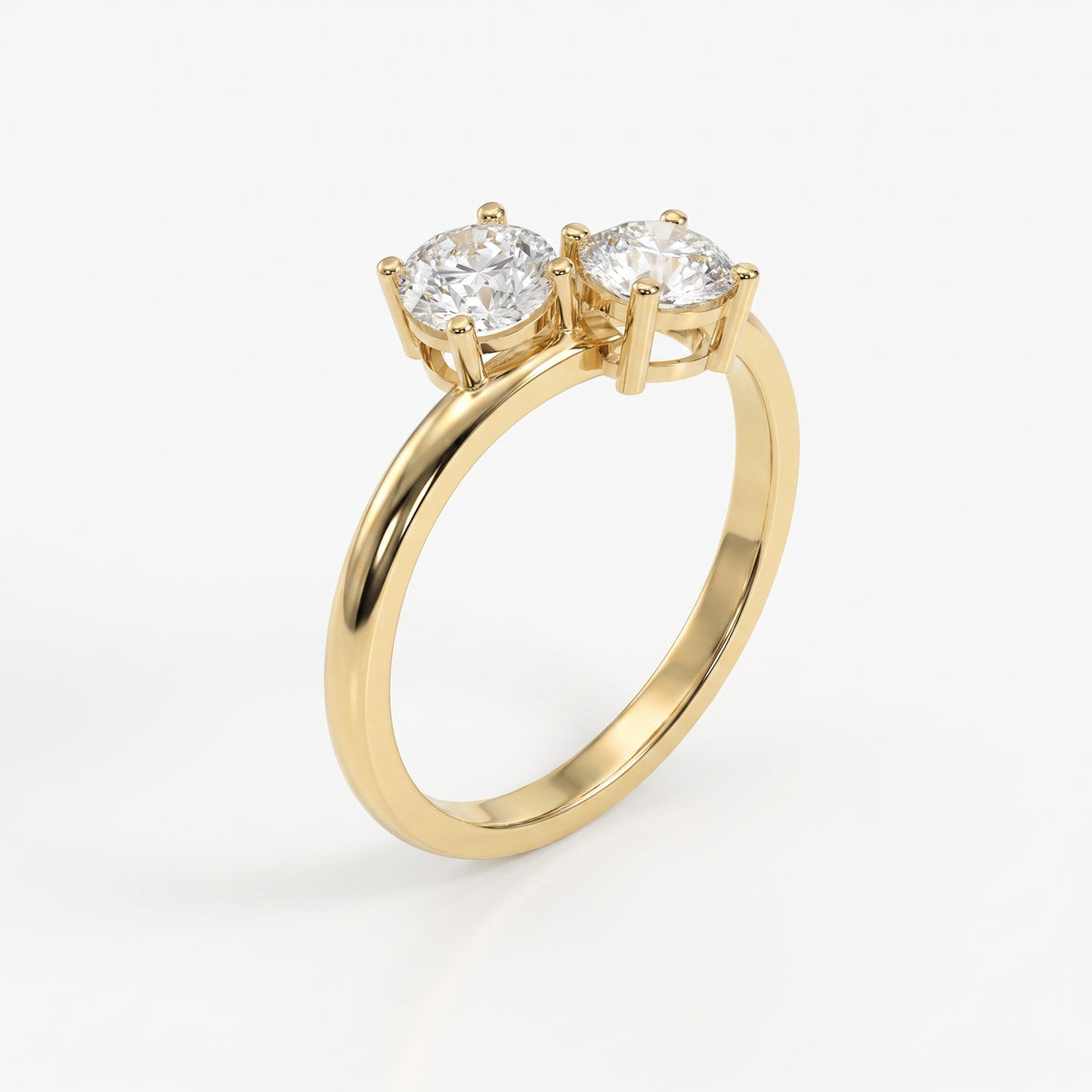 Toi et Moi Ring with Two Round Brilliant Diamonds