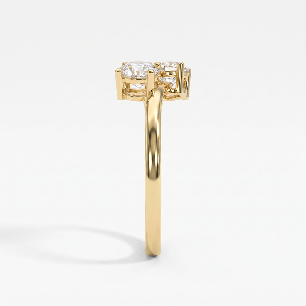 Toi et Moi Ring with Two Round Brilliant Diamonds