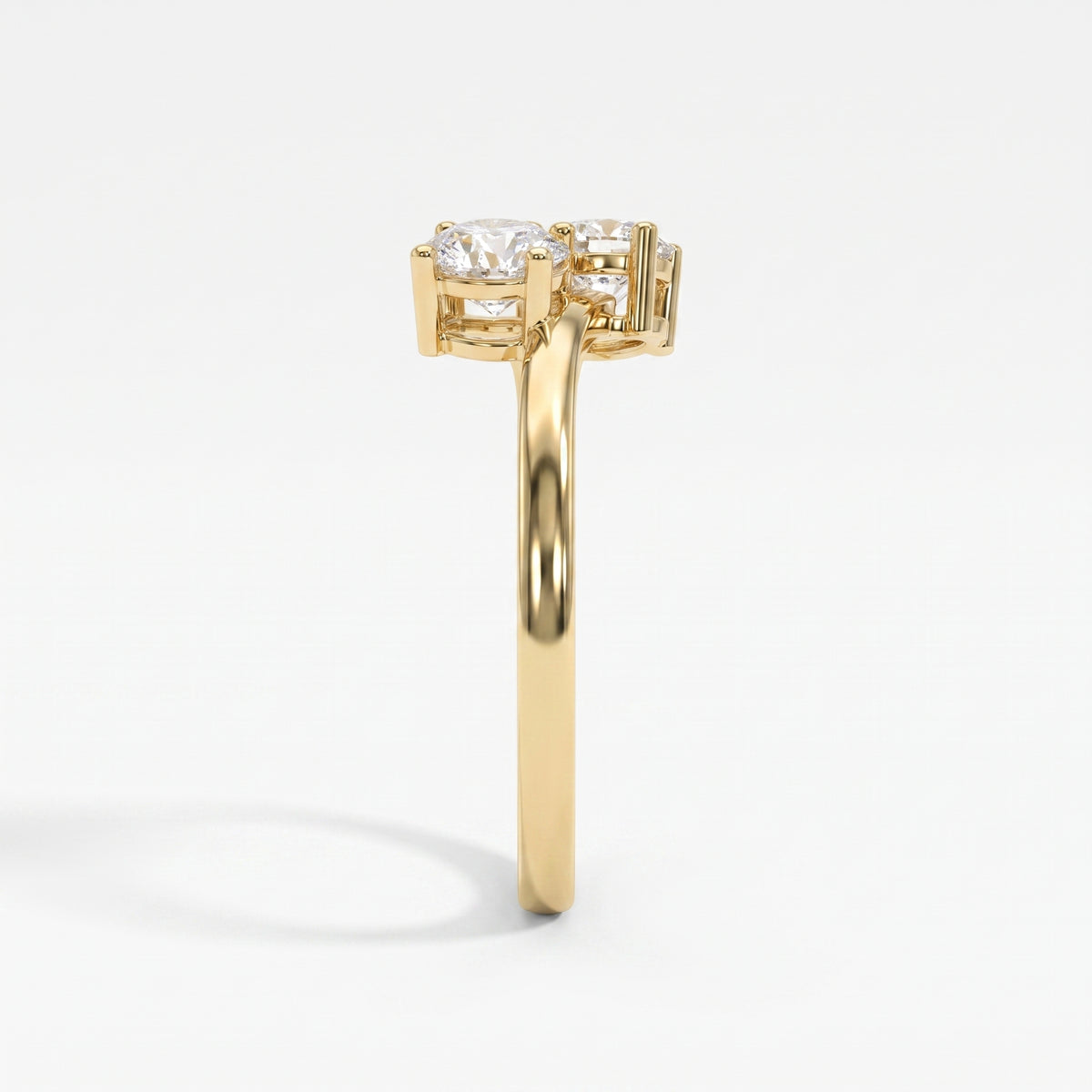 Toi et Moi Ring with Two Round Brilliant Diamonds