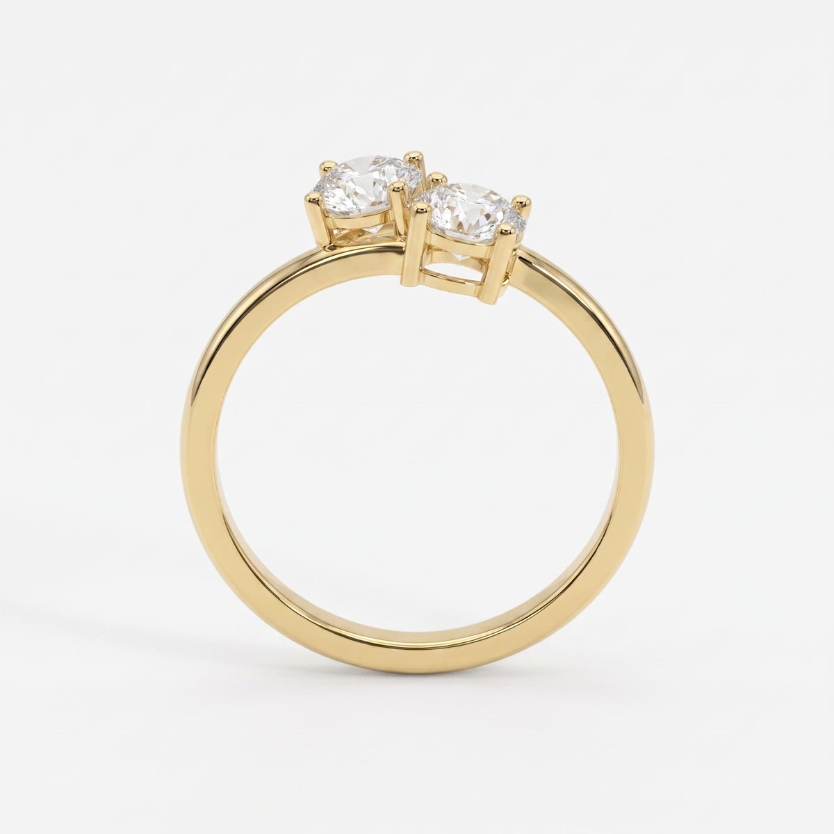 Toi et Moi Ring with Two Round Brilliant Diamonds