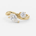 Toi et Moi Pear & Round Diamond Fashion Ring