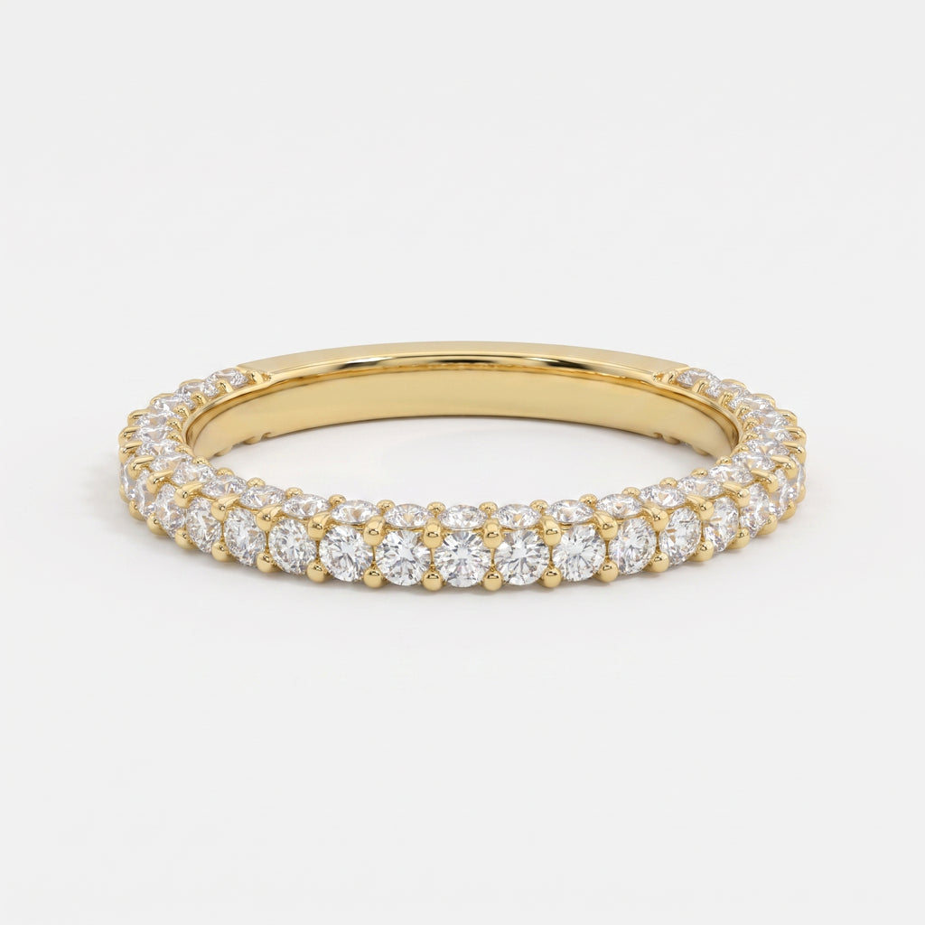 Round Brilliant Lab Diamond Wedding Band Eternity Ring