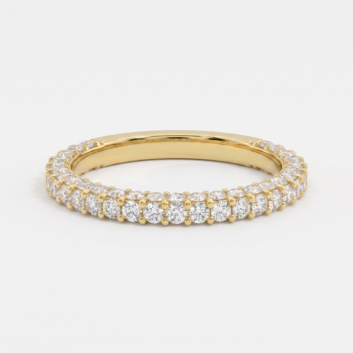Round Brilliant Lab Diamond Wedding Band Eternity Ring