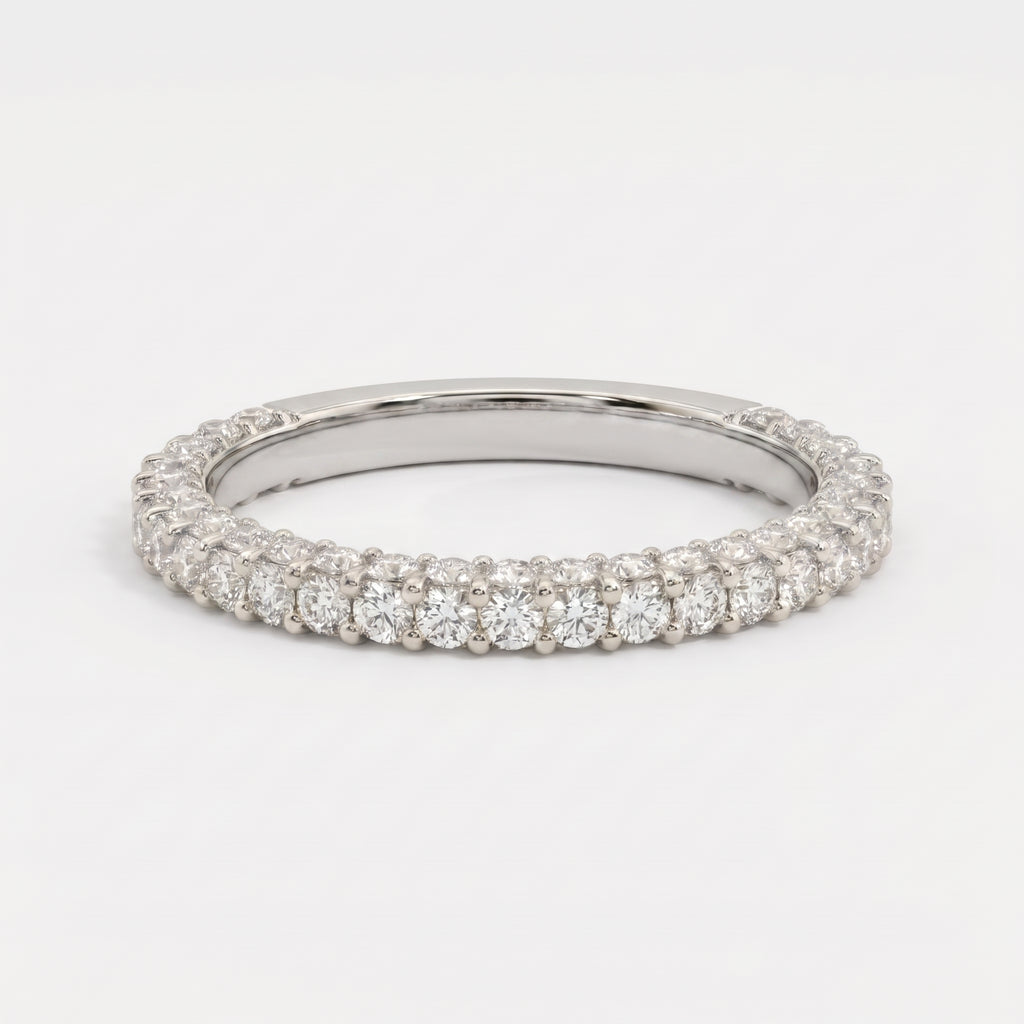 Round Brilliant Lab Diamond Wedding Band Eternity Ring