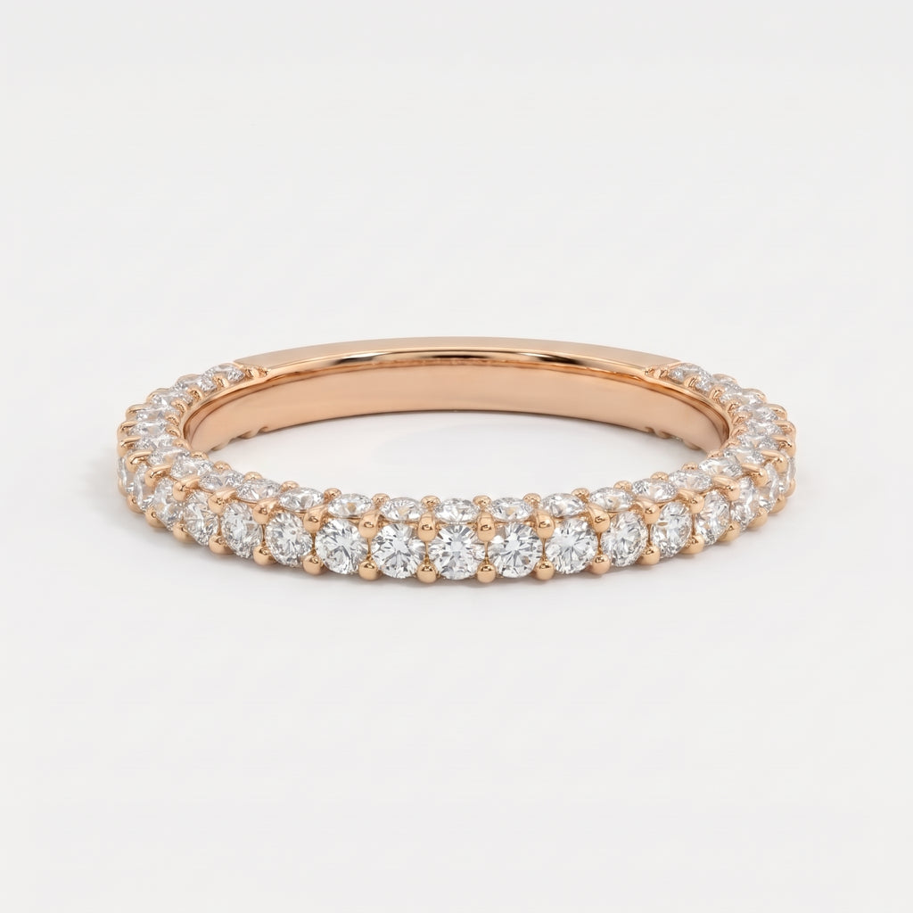 Round Brilliant Lab Diamond Wedding Band Eternity Ring