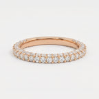 Round Brilliant Lab Diamond Wedding Band Eternity Ring