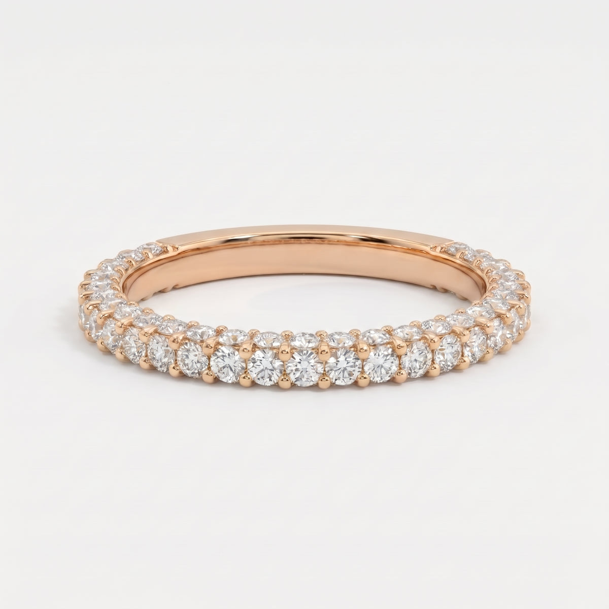 Round Brilliant Lab Diamond Wedding Band Eternity Ring