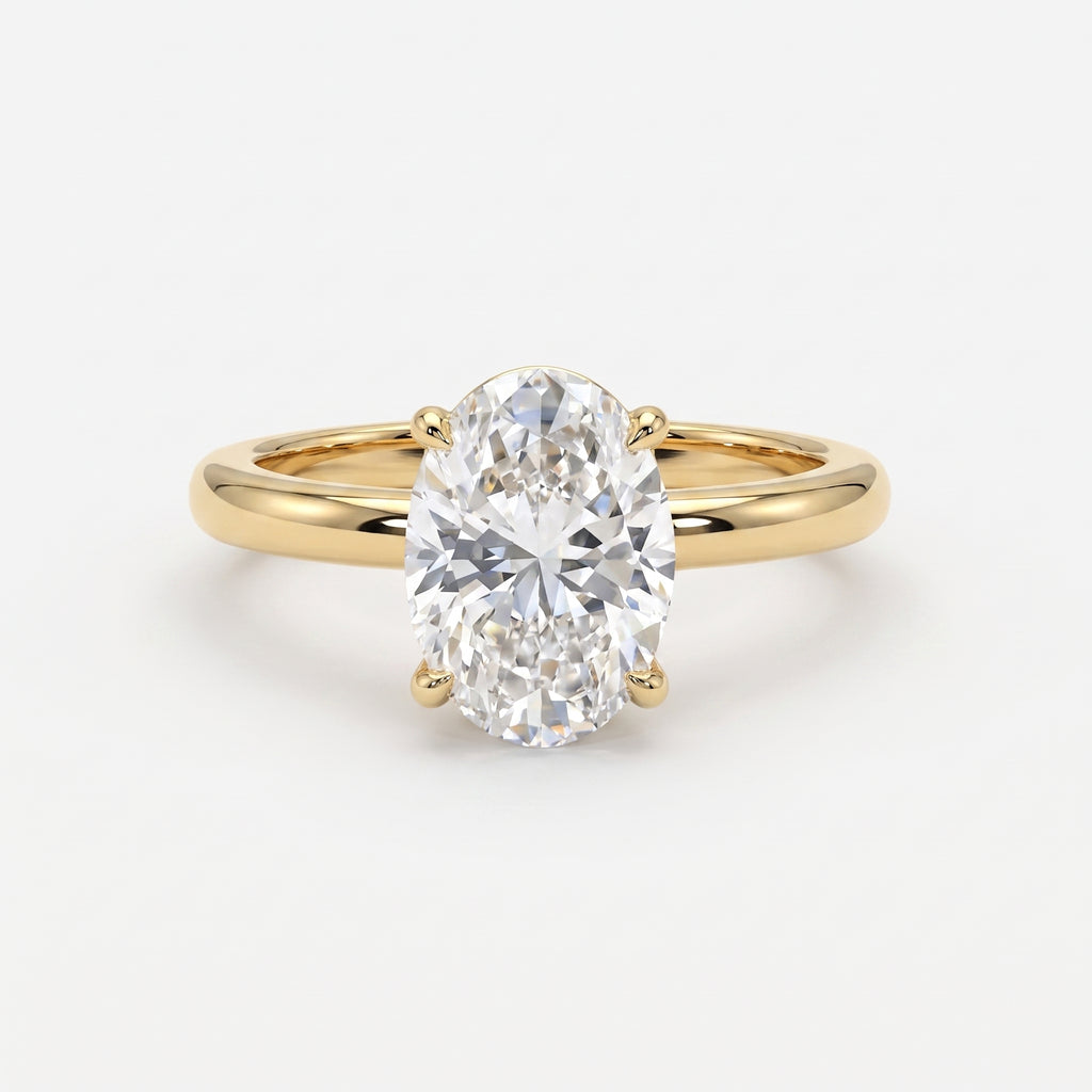 Moval Lab Grown Diamond Solitaire Engagement Ring
