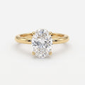 Moval Lab Grown Diamond Solitaire Engagement Ring