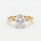 Moval Lab Grown Diamond Solitaire Engagement Ring