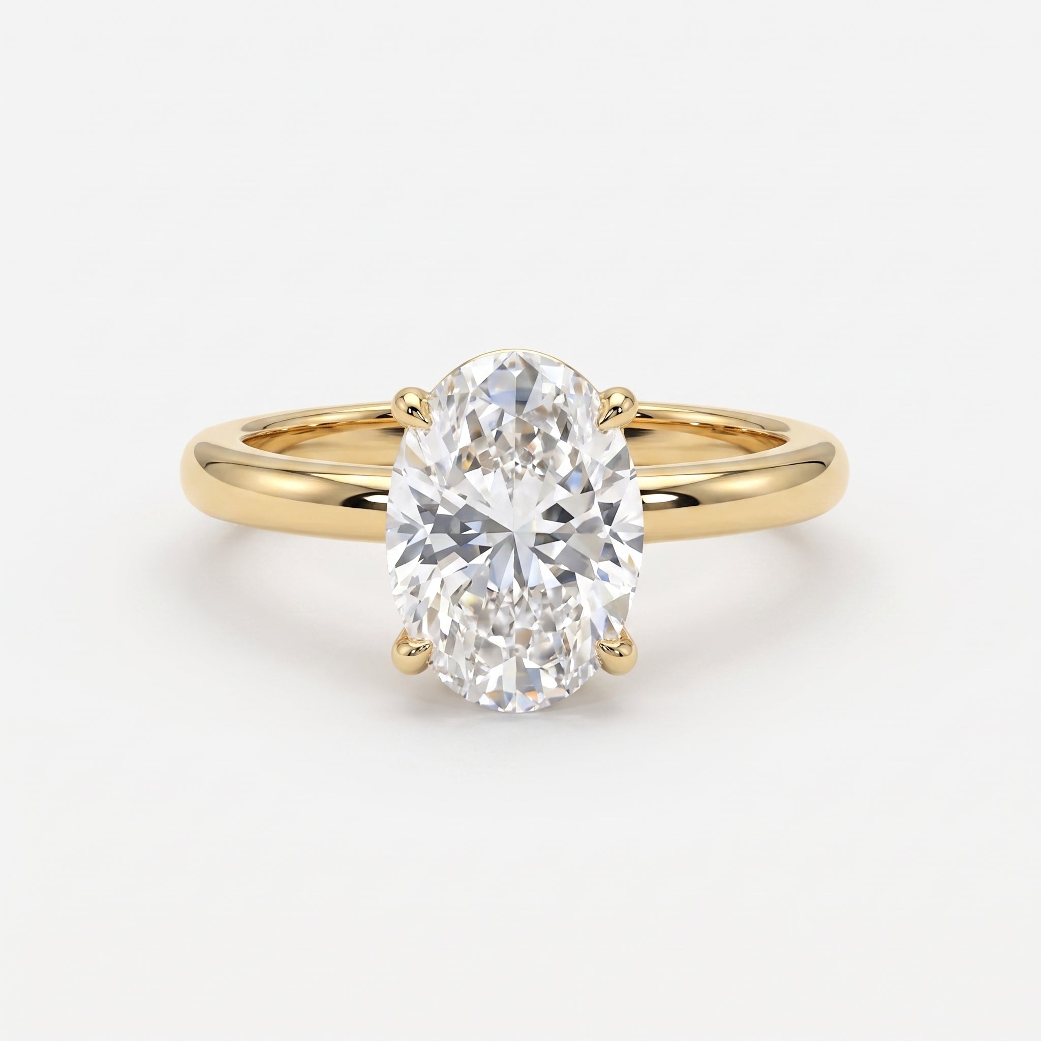 Moval Lab Grown Diamond Solitaire Engagement Ring