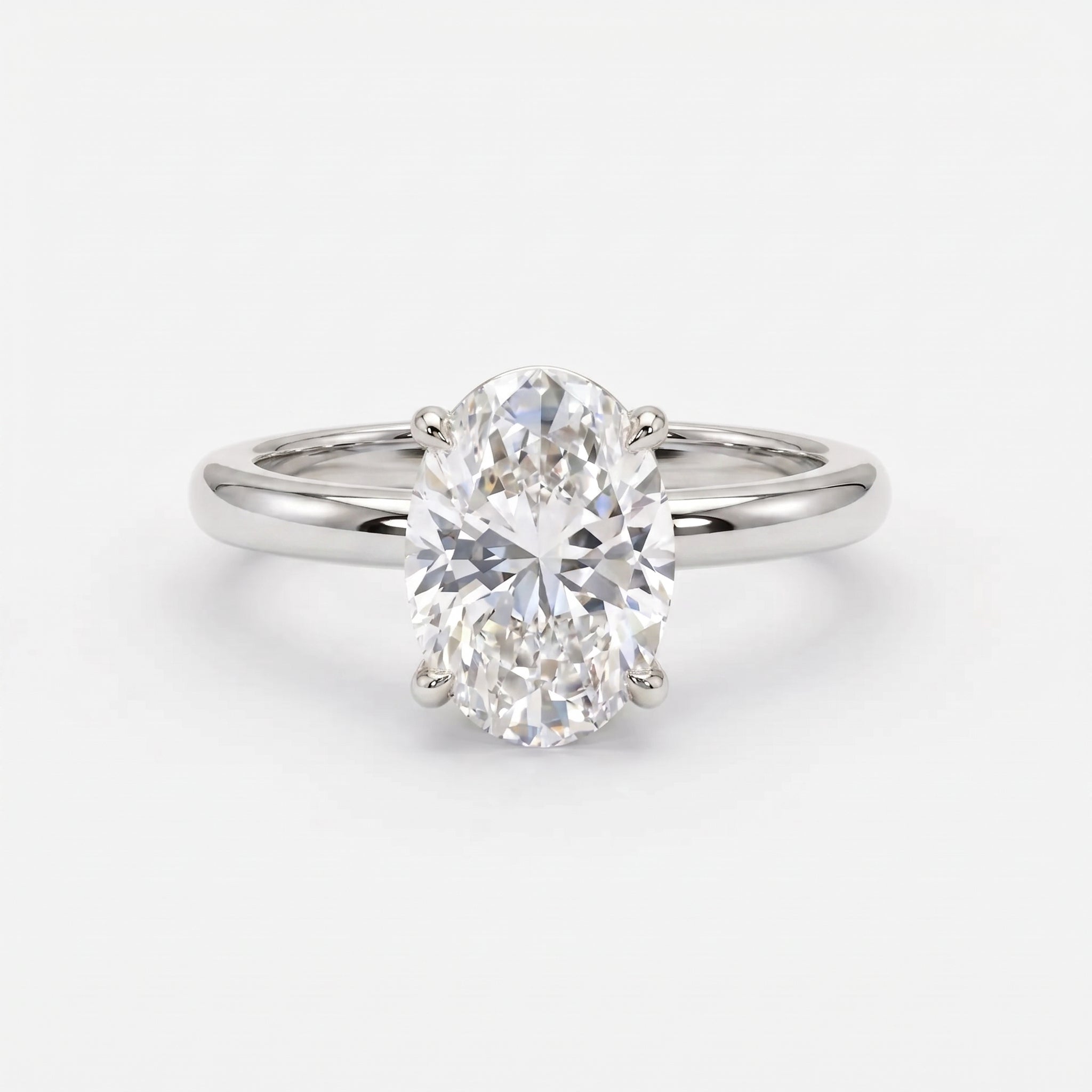 Moval Lab Grown Diamond Solitaire Engagement Ring