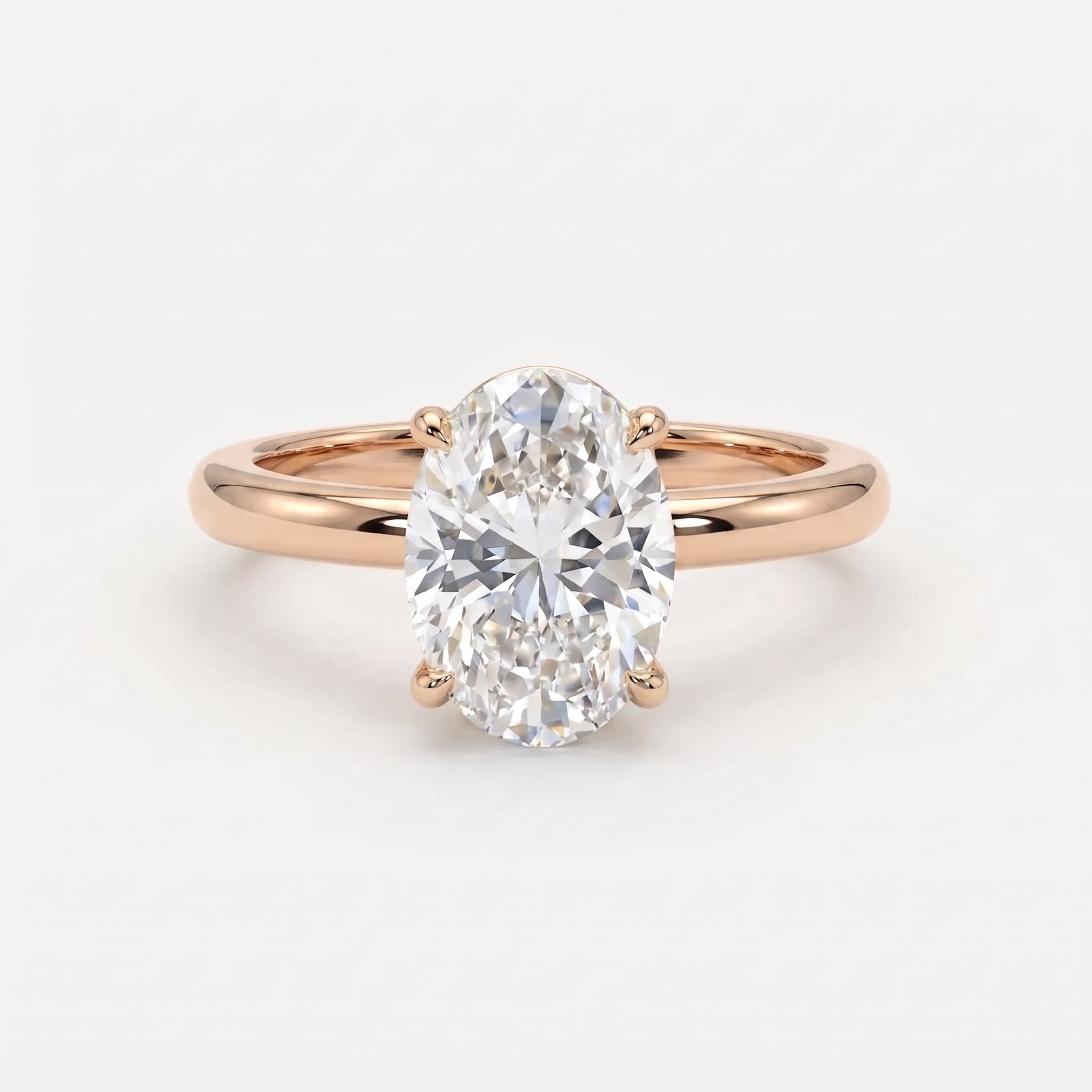 Moval Lab Grown Diamond Solitaire Engagement Ring
