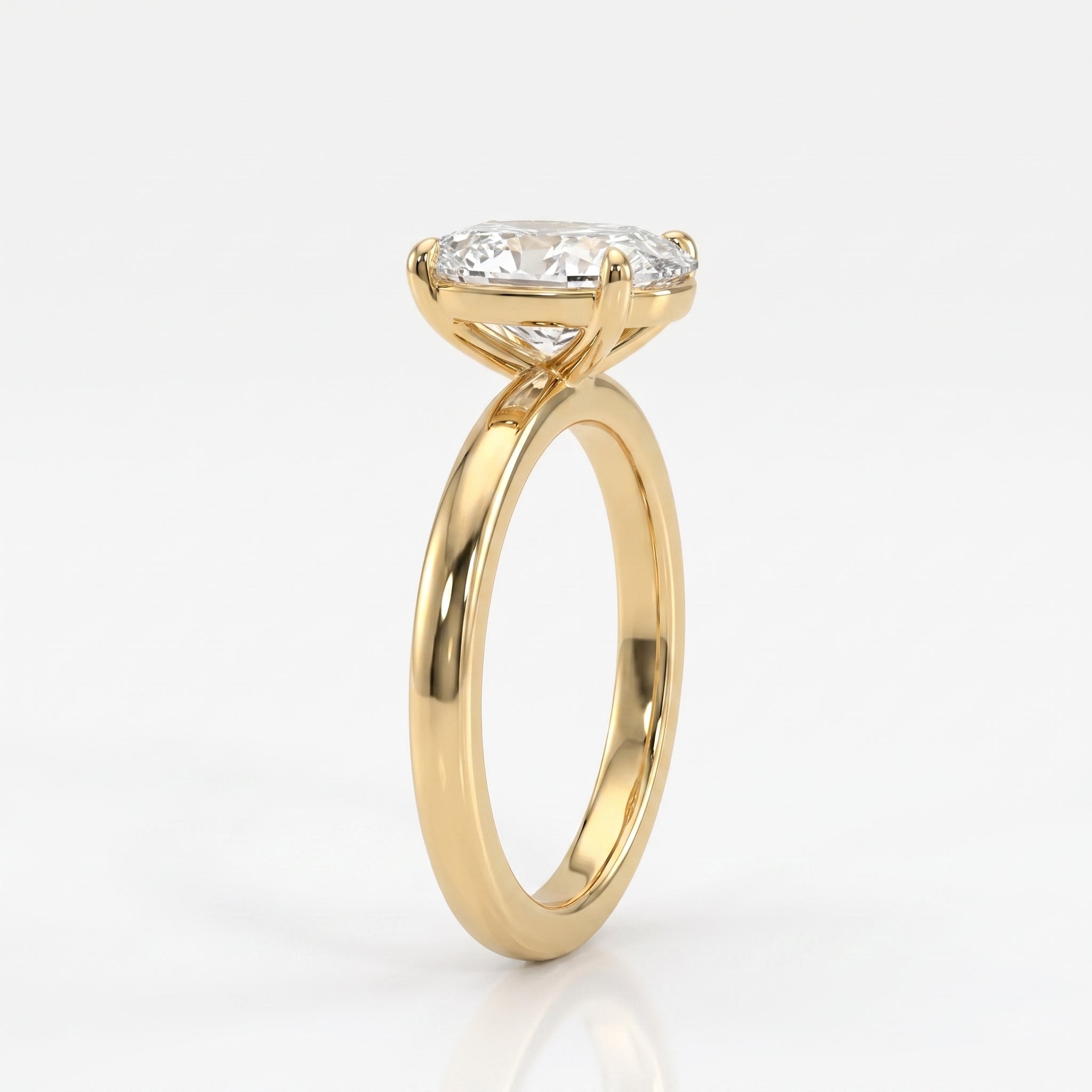 Moval Lab Grown Diamond Solitaire Engagement Ring