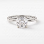 Old Miner Cut Lab Diamond Solitaire Engagement Ring