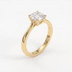Old Miner Cut Lab Diamond Solitaire Engagement Ring