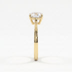 Old Miner Cut Lab Diamond Solitaire Engagement Ring