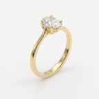 Classic Oval Shape Diamond Solitaire Engagement Ring