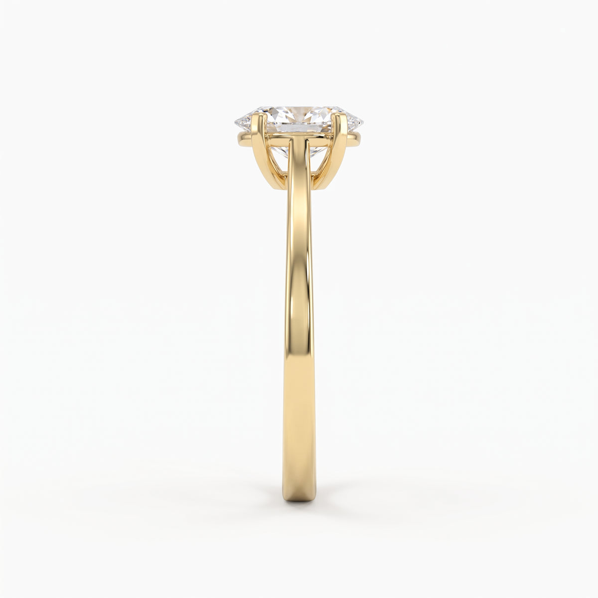 Classic Oval Shape Diamond Solitaire Engagement Ring