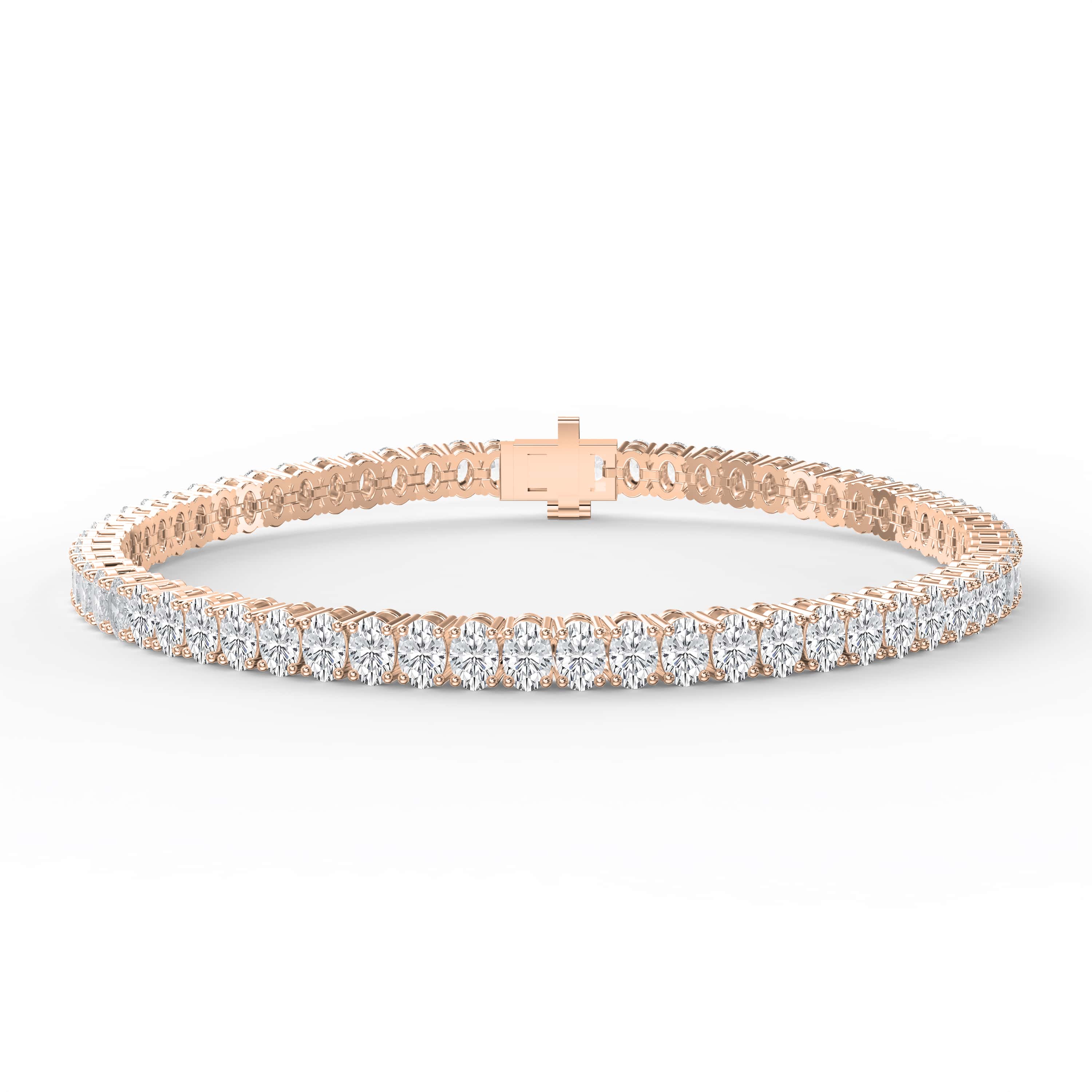 Oval Diamond Tennis Bracelet
