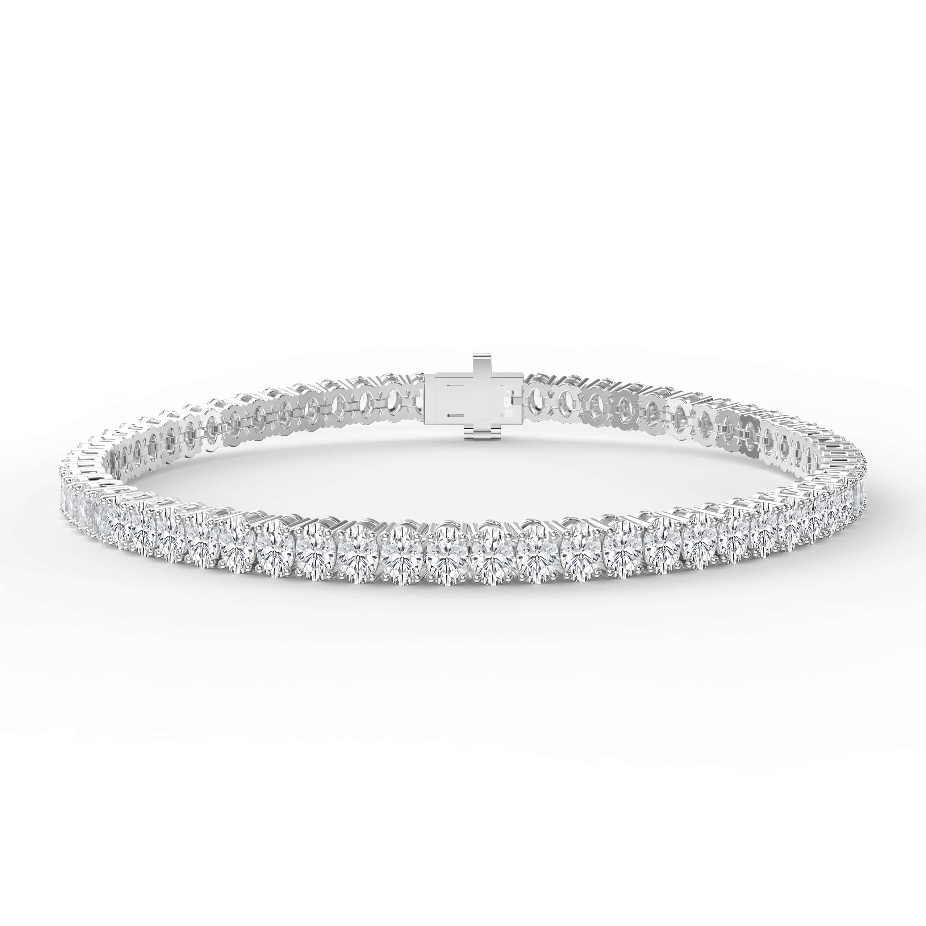 Oval Diamond Tennis Bracelet