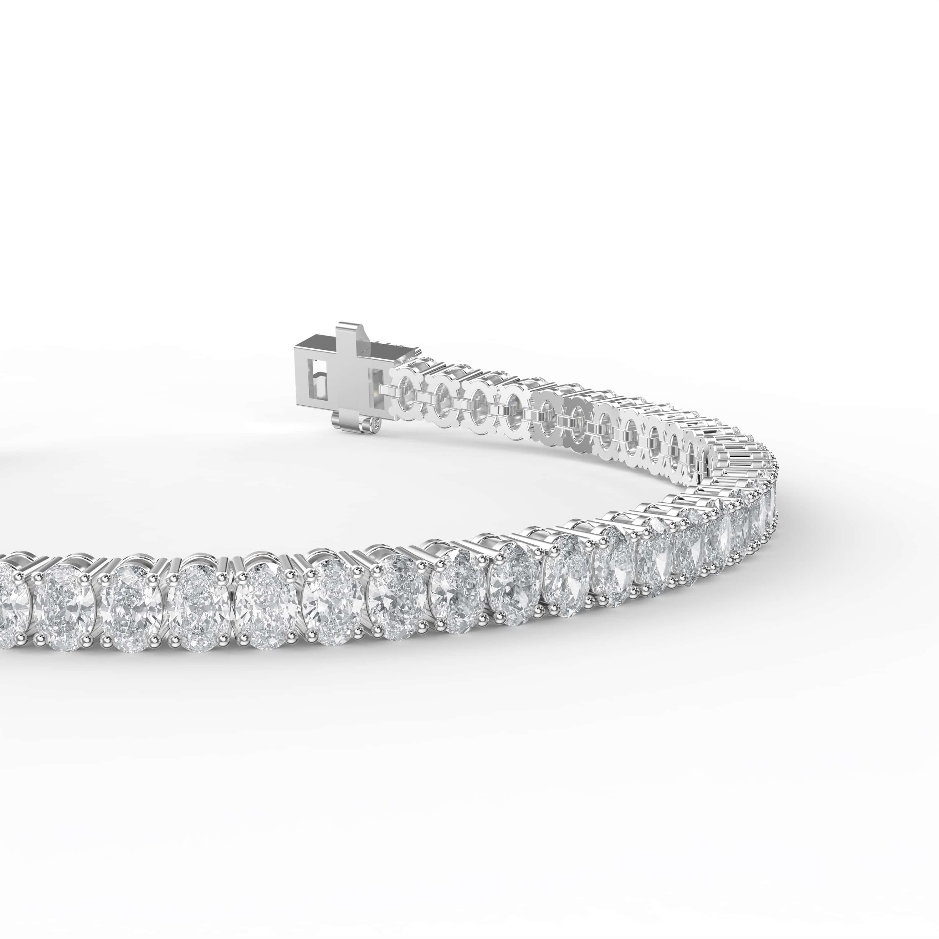 Oval Diamond Tennis Bracelet
