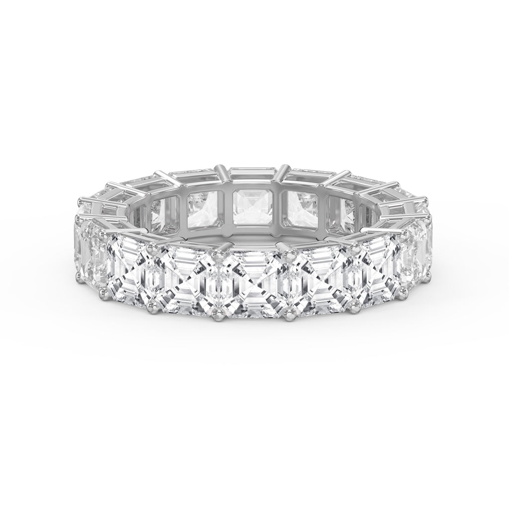 Asscher Cut Diamond Full Circle Ring