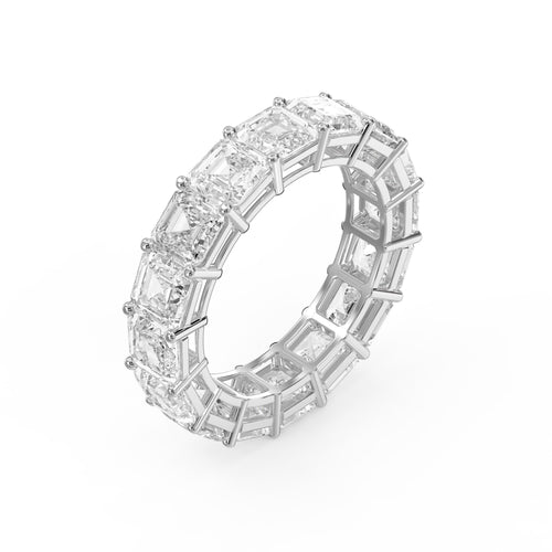 Asscher Cut Diamond Full Circle Ring
