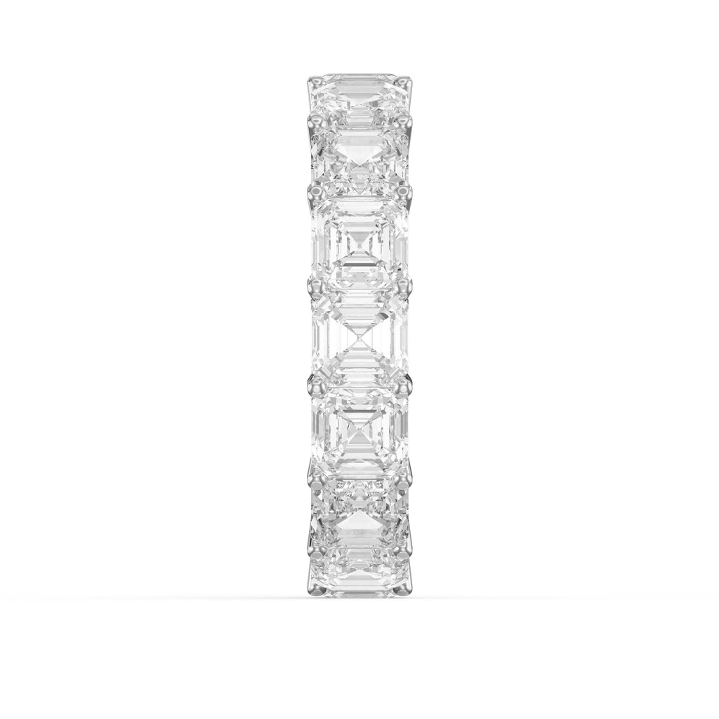 Asscher Cut Diamond Full Circle Ring