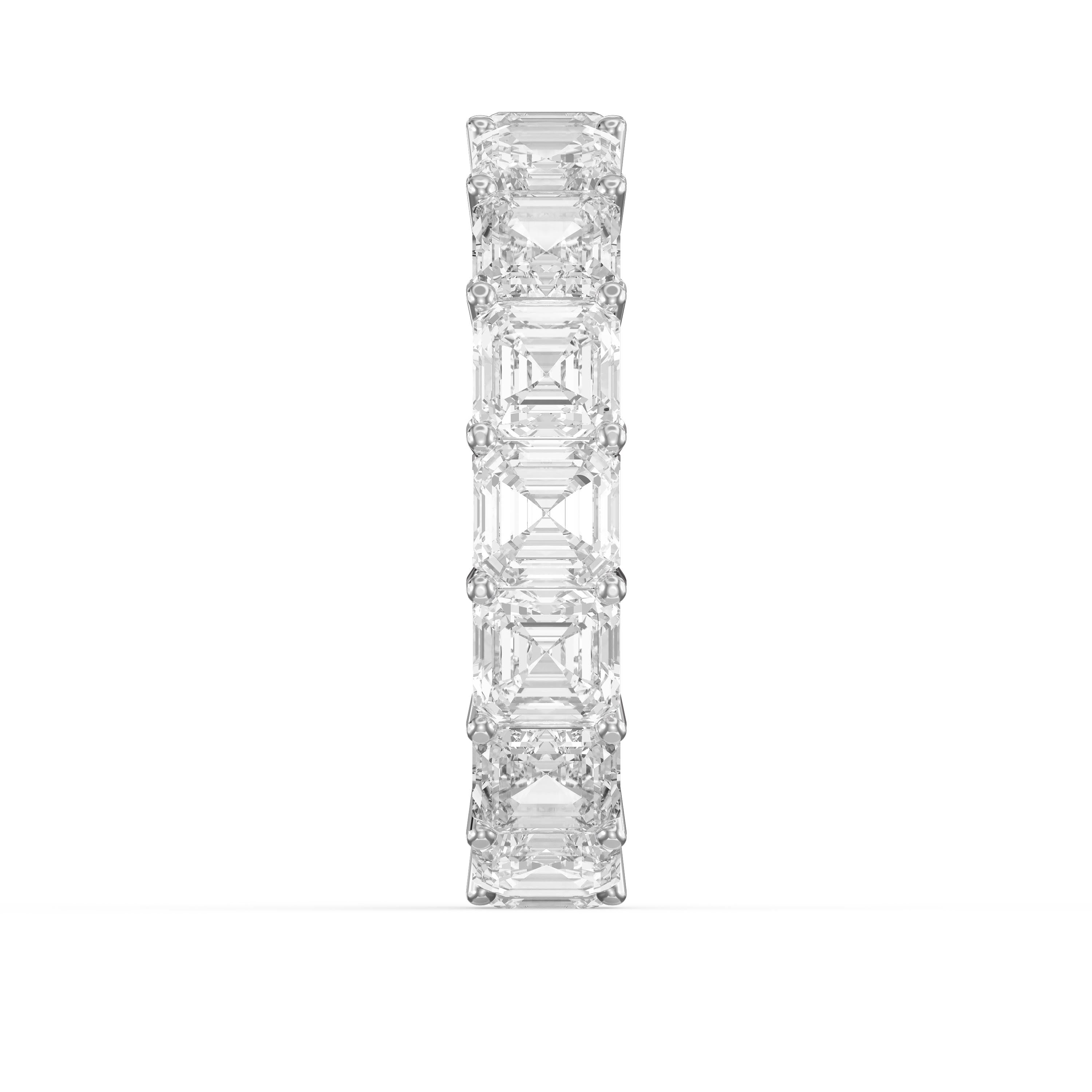 Asscher Cut Diamond Full Circle Ring