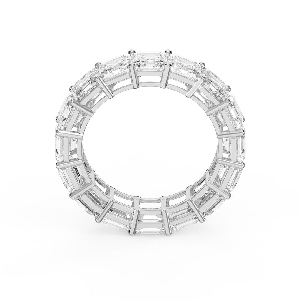 Asscher Cut Diamond Full Circle Ring