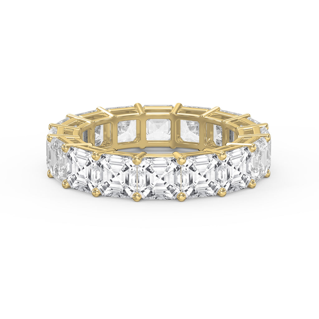 Asscher Cut Diamond Full Circle Ring