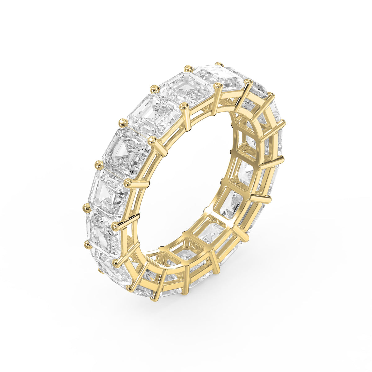 Asscher Cut Diamond Full Circle Ring