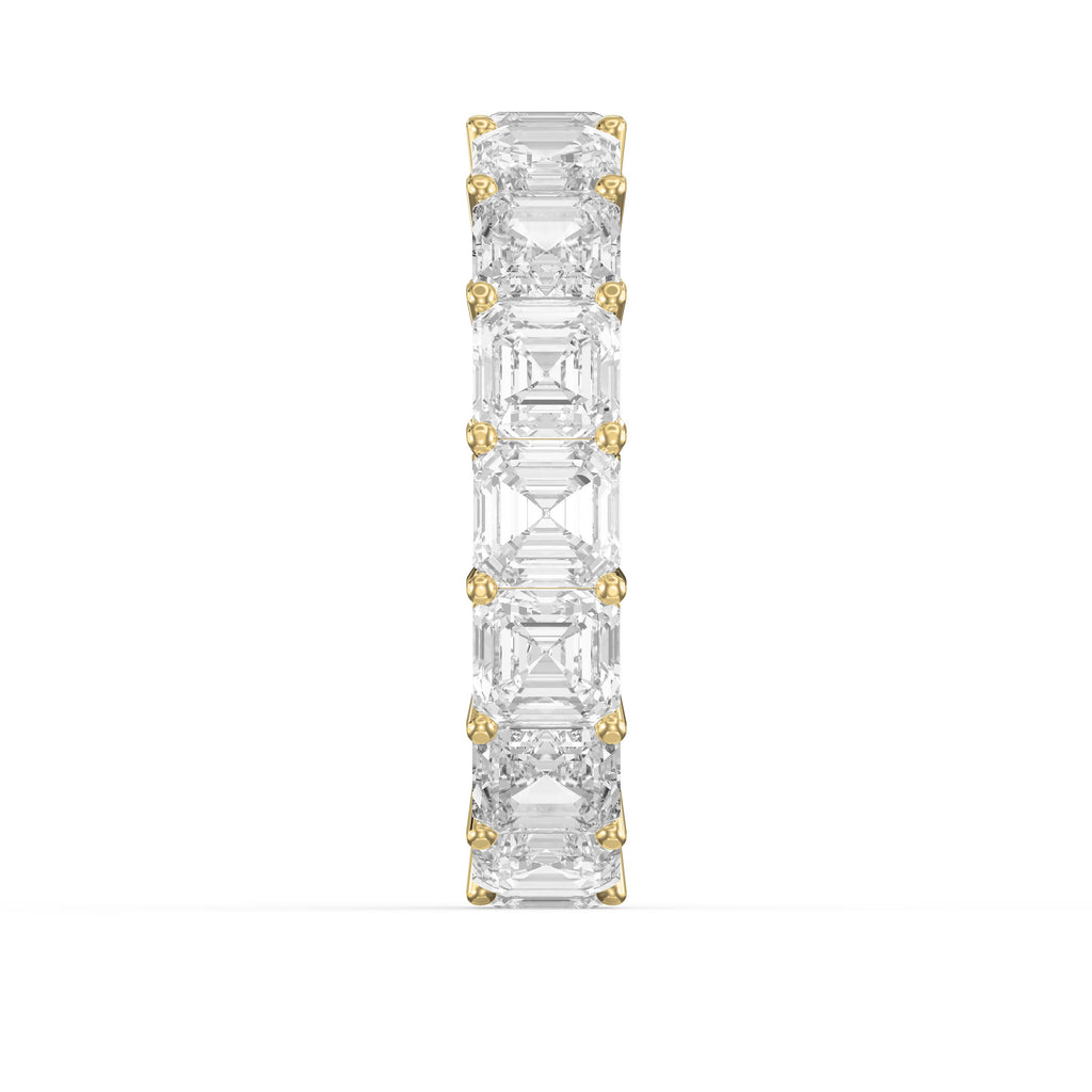 Asscher Cut Diamond Full Circle Ring
