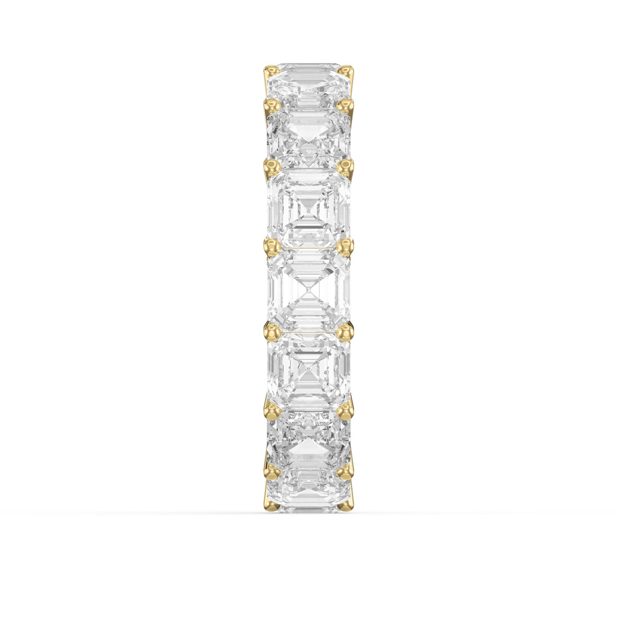 Asscher Cut Diamond Full Circle Ring