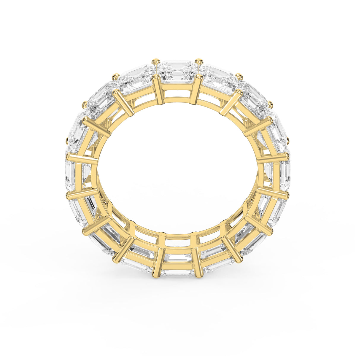 Asscher Cut Diamond Full Circle Ring